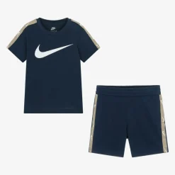 Nike Outfit Sets*Blue Swoosh Logo Shorts Set