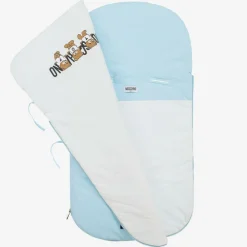 Moschino Baby Gifts*Blue Teddy Bear Logo Cotton Baby Nest (80cm)