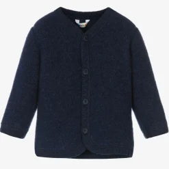 Joha Tops|Tops*Blue Thermal Wool Cardigan