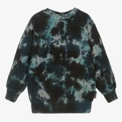 Molo Tops|Tops*Blue Tie-Dye Organic Cotton Sweatshirt