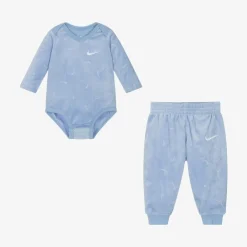 Nike Outfit Sets|Outfit Sets*Blue Velour Baby Trouser Set