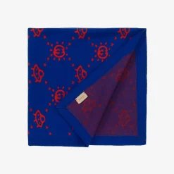 Gucci Gifts*Blue Wool Knitted Interlocking G Blanket (85cm)