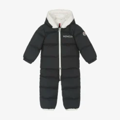 Moncler Enfant Snowwear*Blue Xola Down Padded Puffer Snowsuit