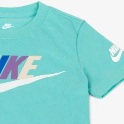 Nike Tops*Boys Aqua Green Cotton T-Shirt