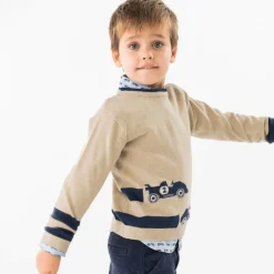 Boboli Outfit Sets*Boys Beige & Blue Needlecord Trouser Set