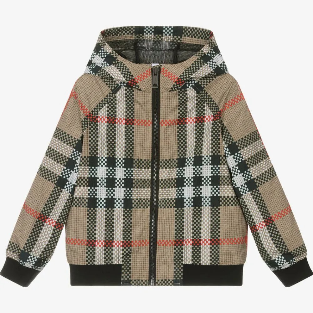 Burberry Coats & Jackets*Boys Beige Check Jacket