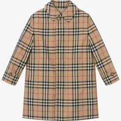 Burberry Coats & Jackets*Boys Beige Check Reversible Car Coat