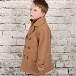 Beau KiD Coats & Jackets*Boys Beige Coat & Hat Set