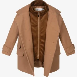 Beau KiD Coats & Jackets*Boys Beige Coat & Hat Set