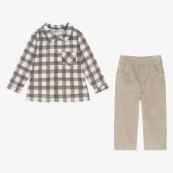 Babidu Outfit Sets*Boys Beige Corduroy Trouser Set