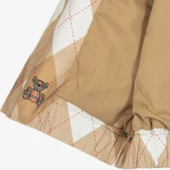 Burberry Coats & Jackets*Boys Beige Cotton Argyle Jacket