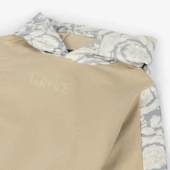 Versace Tops*Boys Beige Cotton Barocco Print Hoodie