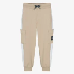 AIGNER Trousers*Boys Beige Cotton Cargo Joggers
