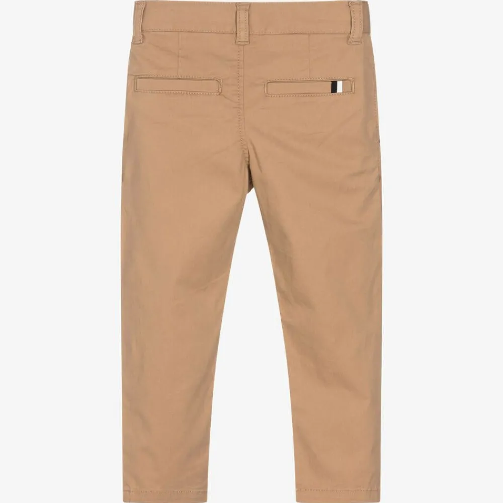 BOSS Trousers*Boys Beige Cotton Chino Trousers