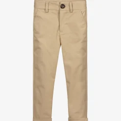 Childrensalon Occasions Trousers*Boys Beige Cotton Chino Trousers