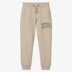 HUGO Trousers*Boys Beige Cotton Joggers
