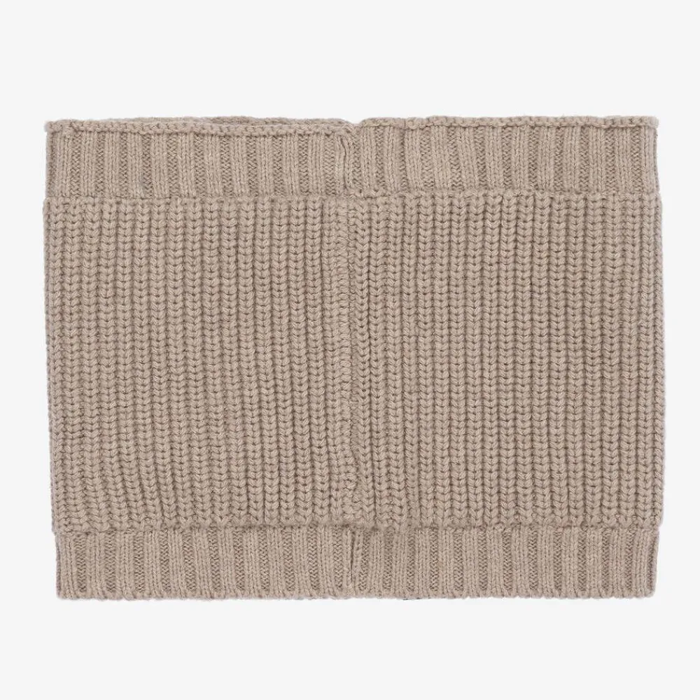 Mayoral Scarves*Boys Beige Cotton Knit Snood