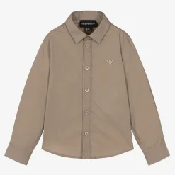Emporio Armani Tops*Boys Beige Cotton Shirt