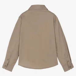 Emporio Armani Tops*Boys Beige Cotton Shirt