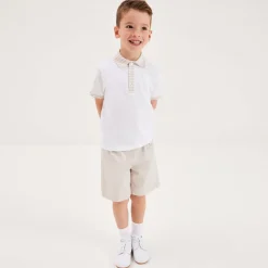 Beatrice amp; George Shorts*Boys Beige Cotton Shorts