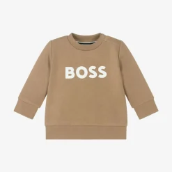 BOSS Tops*Boys Beige Cotton Sweatshirt