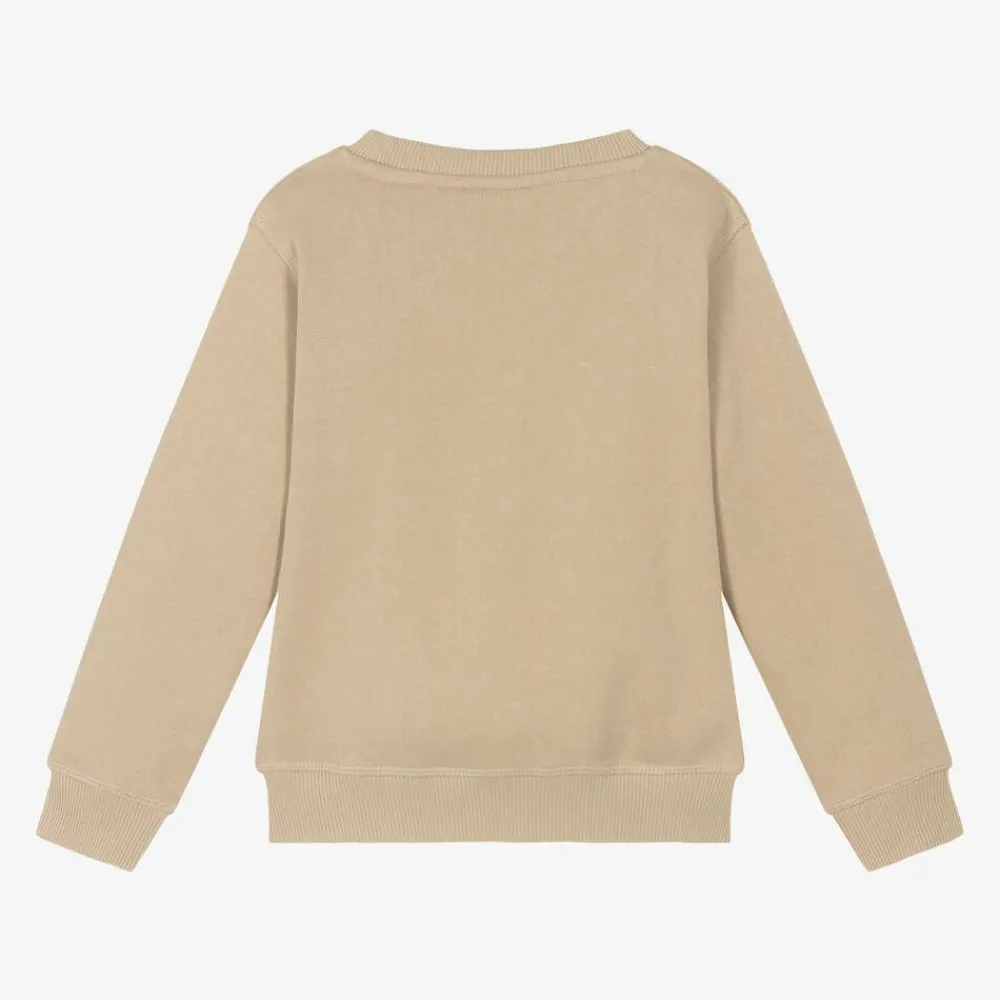 HUGO Tops*Boys Beige Cotton Sweatshirt