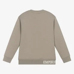 Emporio Armani Tops*Boys Beige Cotton Sweatshirt