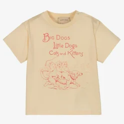 Gucci Tops*Boys Beige Cotton T-Shirt