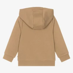 BOSS Tops*Boys Beige Cotton Zip-Up Top