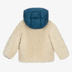 Moncler Enfant Coats & Jackets*Boys Beige Fleece & Down Reversible Jacket