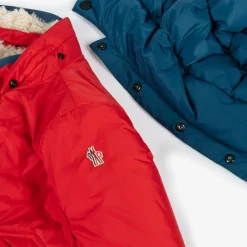 Moncler Enfant Coats & Jackets*Boys Beige Fleece & Down Reversible Jacket