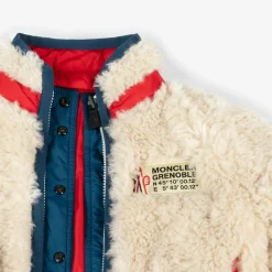 Moncler Enfant Coats & Jackets*Boys Beige Fleece & Down Reversible Jacket