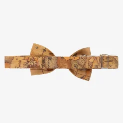 Alviero Martini Clothing Accessories*Boys Beige Geo Map Bow Tie