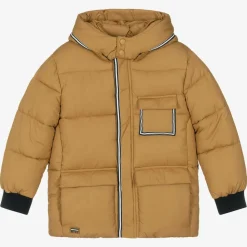 Mayoral Coats & Jackets*Boys Beige Hooded Puffer Coat