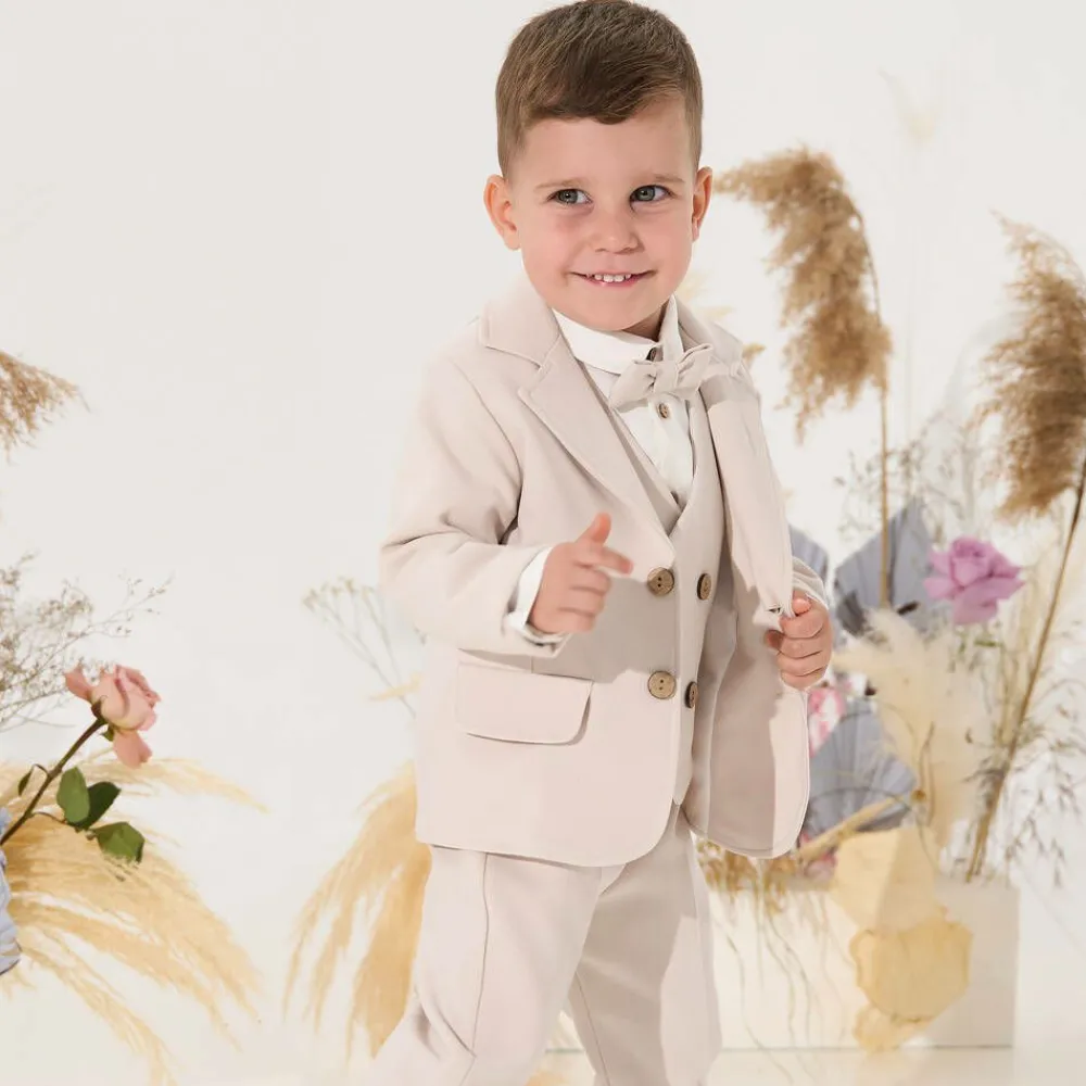 Andreeatex Suits|Suits*Boys Beige Jersey Suit
