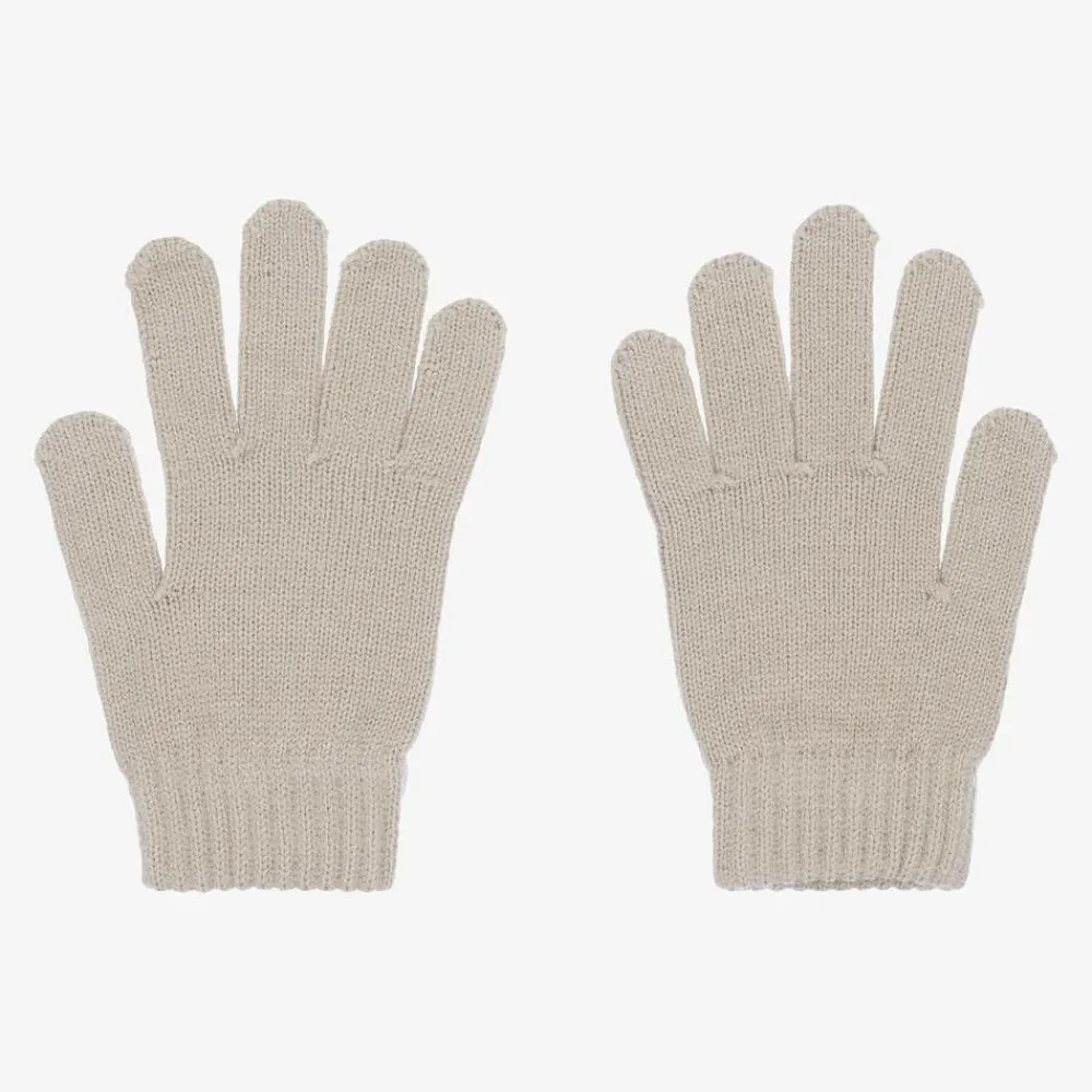 Mayoral Gloves & Mittens*Boys Beige Knitted Gloves