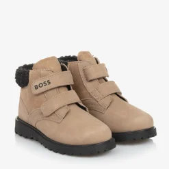 BOSS Boots|Boots*Boys Beige Leather Ankle Boots