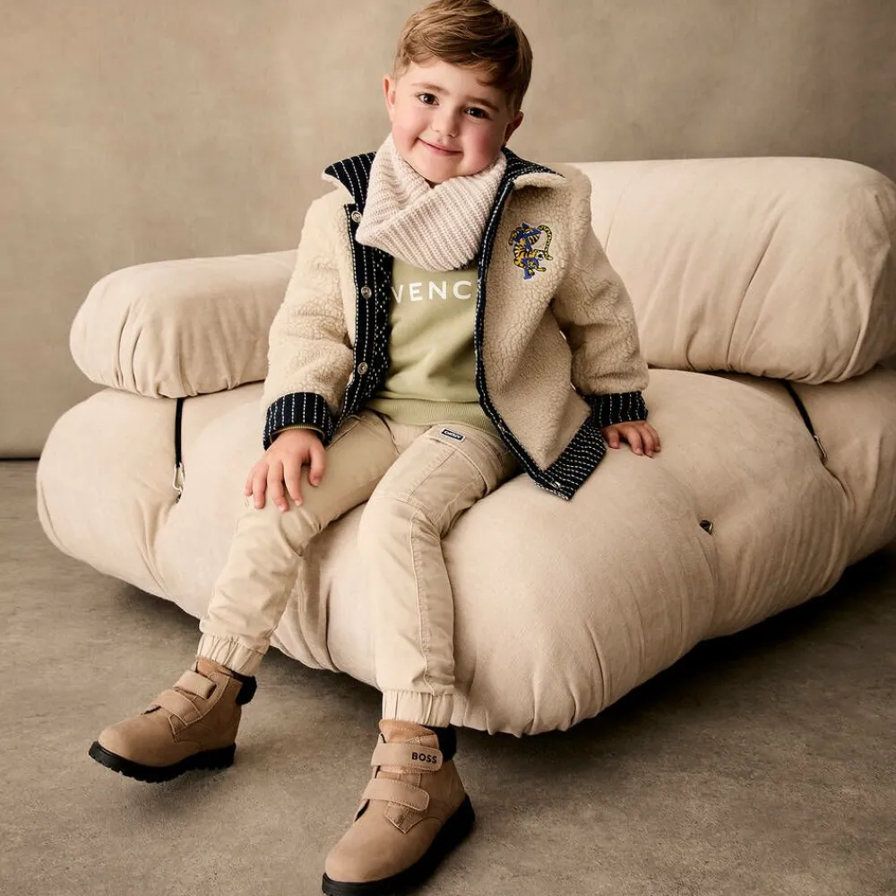 BOSS Boots|Boots*Boys Beige Leather Ankle Boots