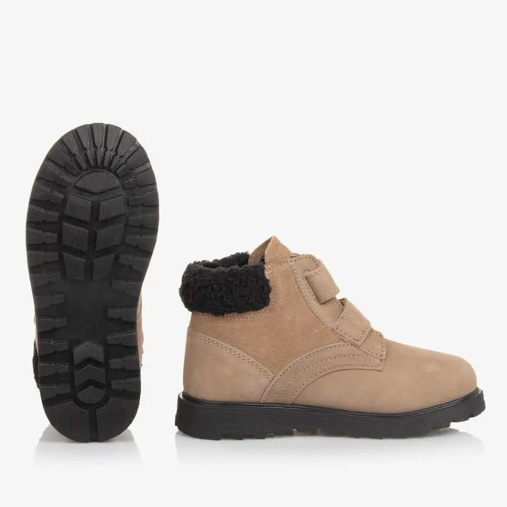 BOSS Boots|Boots*Boys Beige Leather Ankle Boots