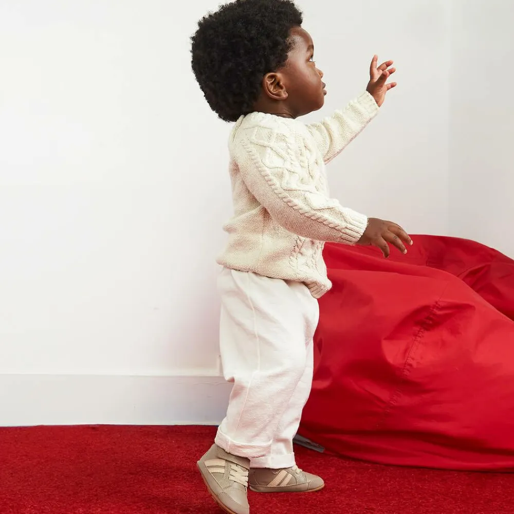 Old Soles First Walkers|First Walkers*Boys Beige Leather First Walker Shoes