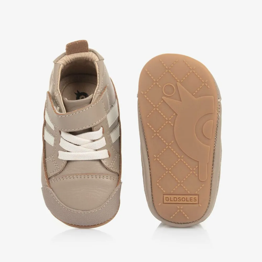Old Soles First Walkers|First Walkers*Boys Beige Leather First Walker Shoes
