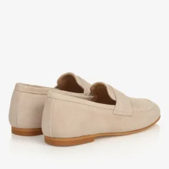 Beatrice amp; George Traditional Shoes|Loafers & Moccasins*Boys Beige Leather Monogram Loafers