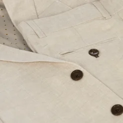 Romano Suits*Boys Beige Linen & Cotton Suit