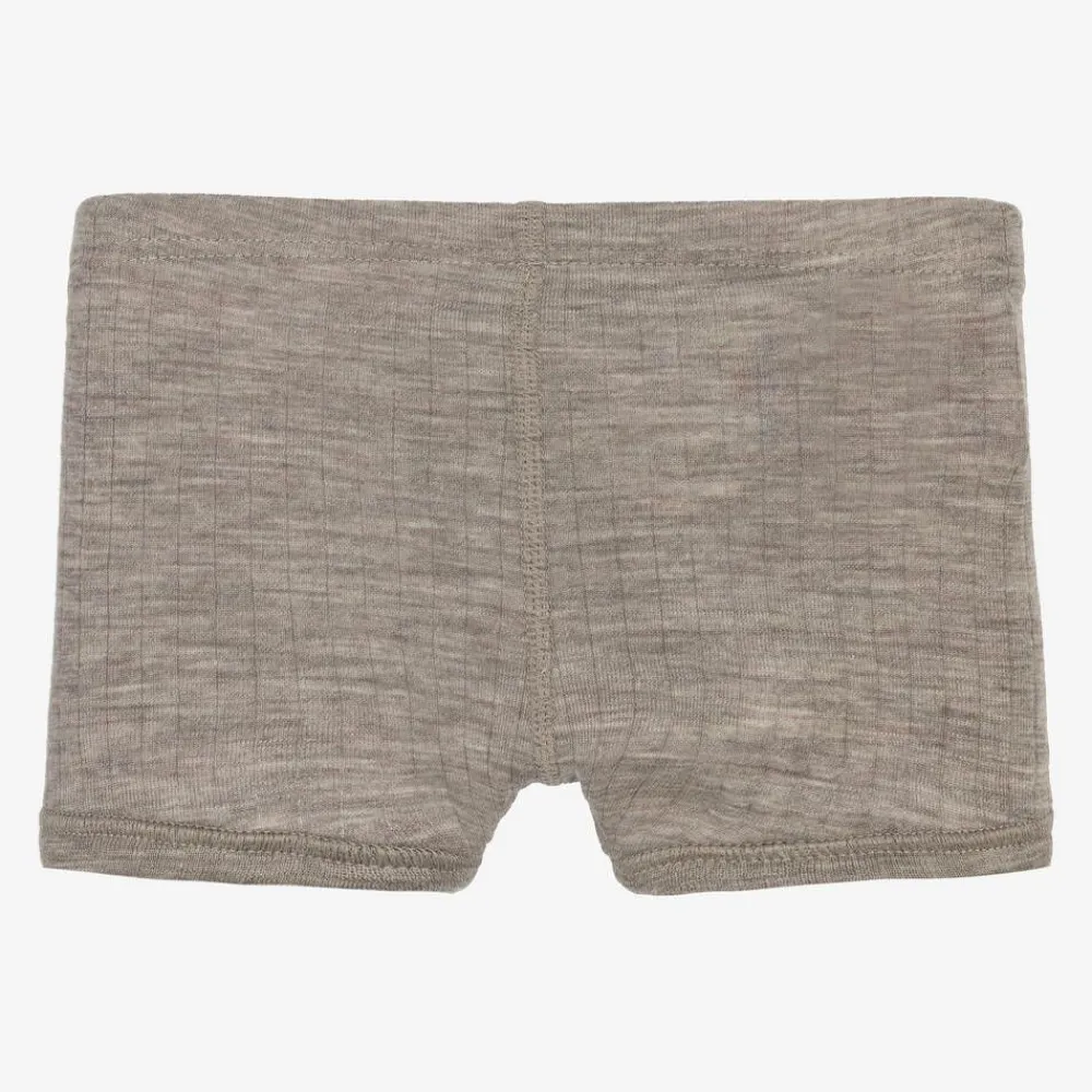 Joha Underwear*Boys Beige Merino Wool Boxer Shorts