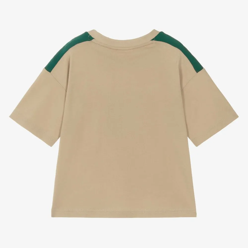 HUGO Tops*Boys Beige Organic Cotton T-Shirt