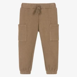 Everything Must Change Trousers*Boys Beige Ribbed Jersey Knit Trousers