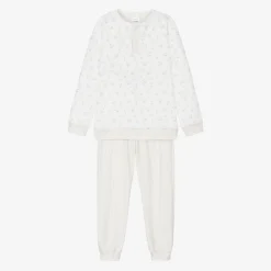 Babidu Nightwear*Boys Beige Striped Cotton Pyjamas