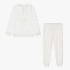 Babidu Nightwear*Boys Beige Striped Cotton Pyjamas