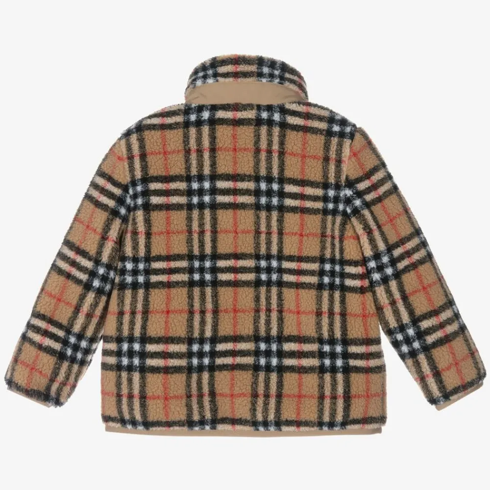 Burberry Coats & Jackets*Boys Beige Vintage Check Fleece Jacket