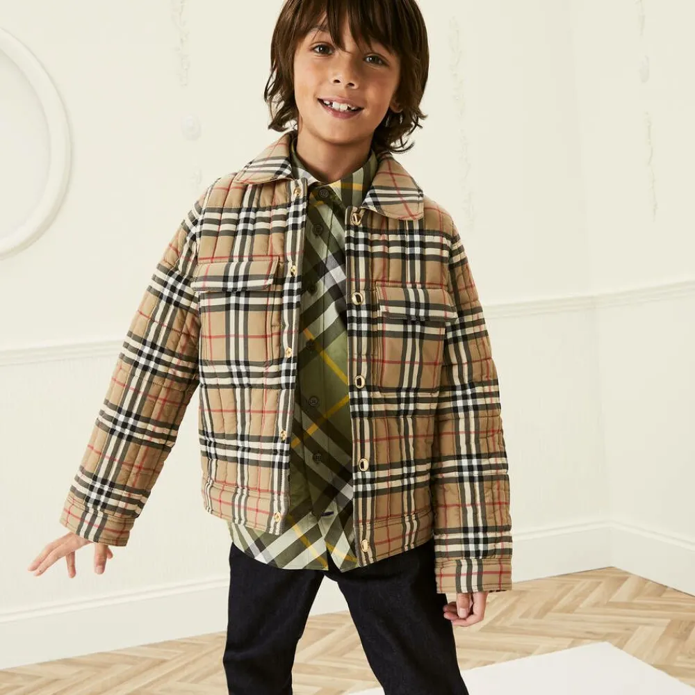 Burberry Coats & Jackets*Boys Beige Vintage Check Jacket